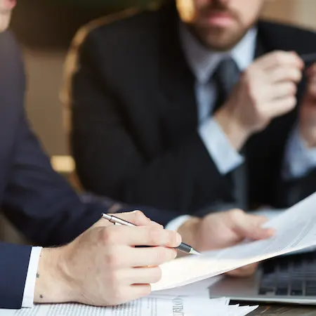 homicide attorney reviewing a case